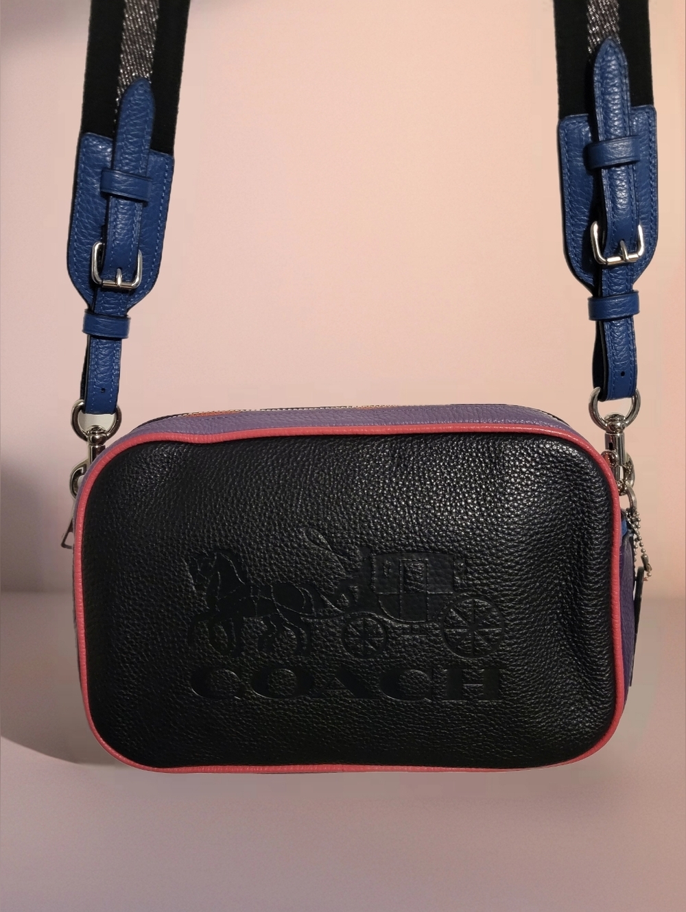 COACH Colorblock JESS Bag. Black, Blue.  Pink , And Purple.